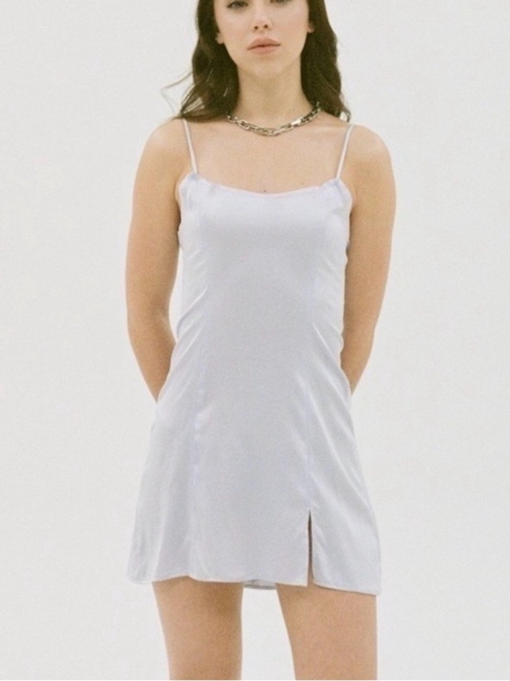 Artless Silk Slip Lilac Mini Dress